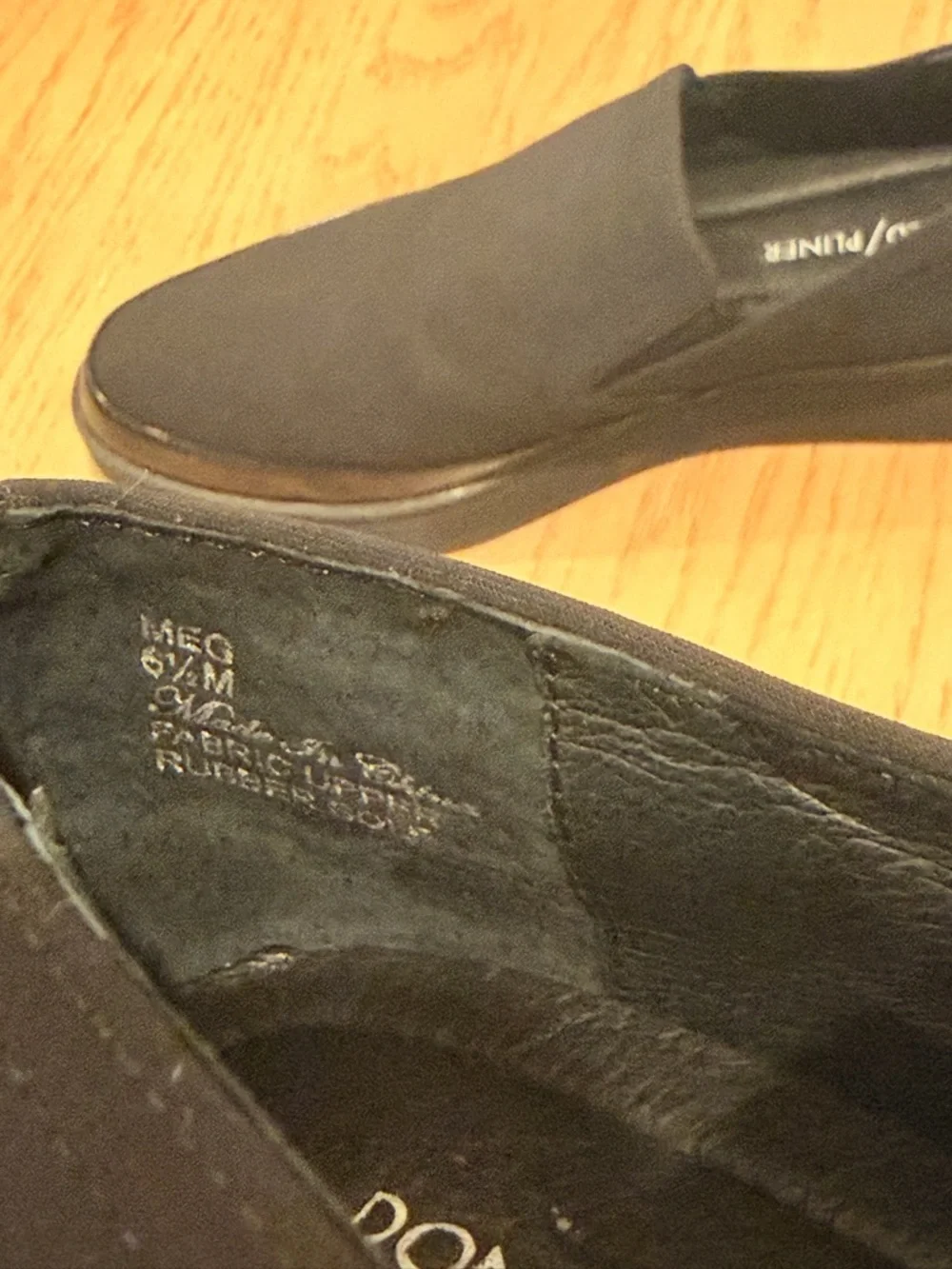 Donald J. Pliner Black Slip-On Platform Loafers‎